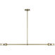Kelly Wearstler Melange LED 63 inch Antique-Burnished Brass Linear Pendant Ceiling Light