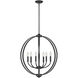 Colson 6 Light 26 inch Matte Black Chandelier Ceiling Light in No Shade