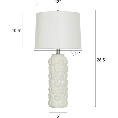 Flor 27.75 inch 100.00 watt Cream Table Lamp Portable Light