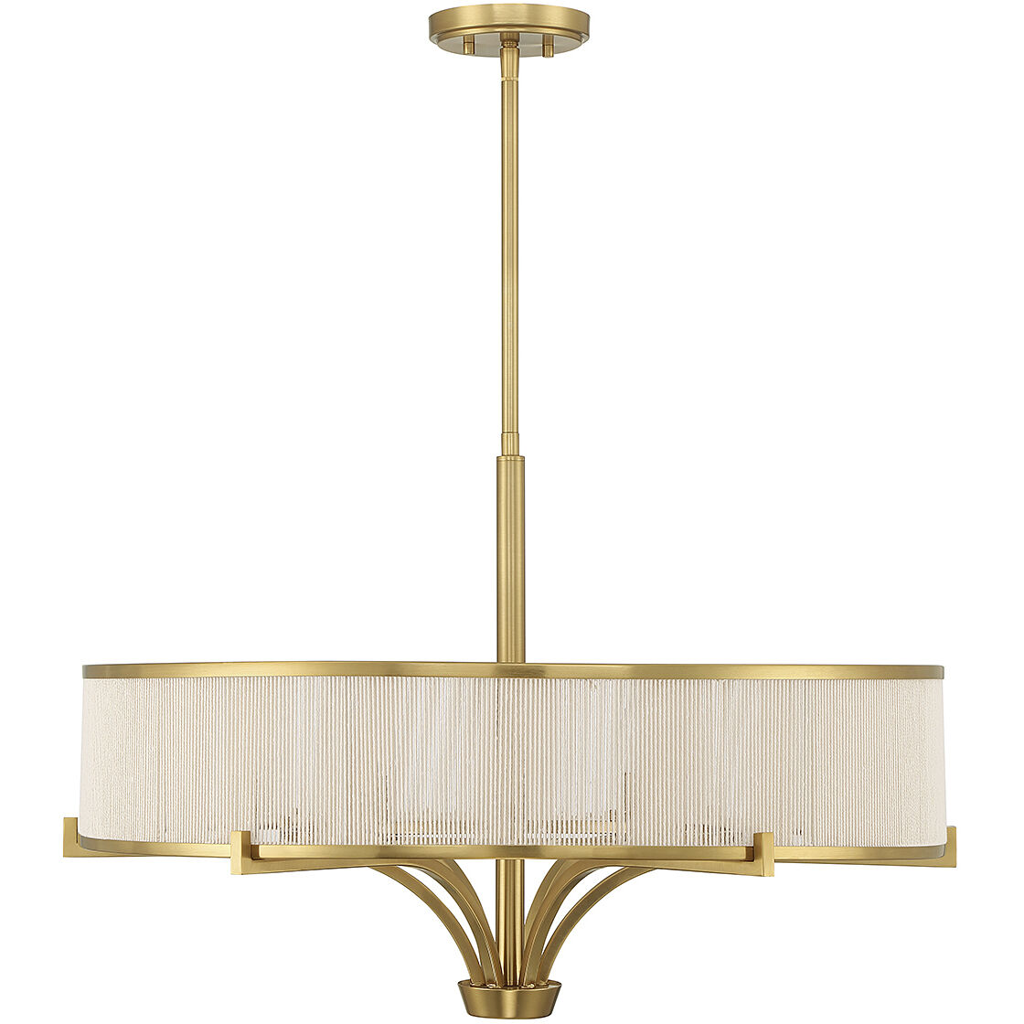 Wynwood 6 Light 30 inch Warm Brass Chandelier Ceiling Light