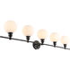 Syracuse 5 Light 47 inch Black Wall sconce Wall Light