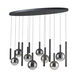 Modella LED 55 inch Black Linear Island Pendant Ceiling Light