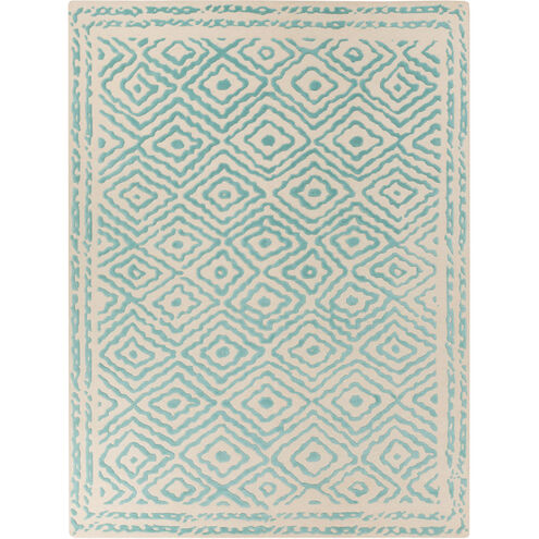 Atlas 63 X 39 inch Emerald, Beige Rug