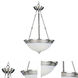 Essentials - 584x 3 Light 15 inch Satin Nickel Invert Bowl Pendant Ceiling Light