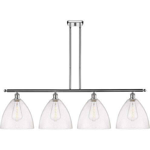 Ballston Ballston Dome LED 50.25 inch Polished Chrome Island Light Ceiling Light in Seedy Glass