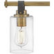Halstead 3 Light 24 inch Heritage Brass Vanity Light Wall Light