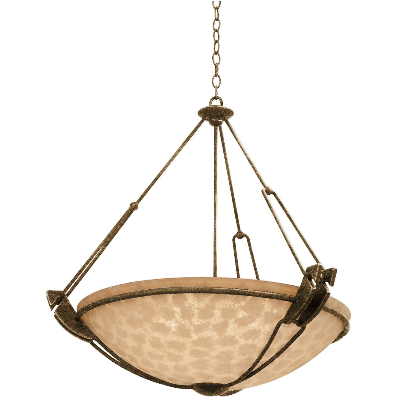 Grande 3 Light 24 inch Antique Copper Pendant Ceiling Light