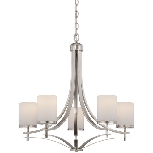 Colton 5 Light 26 inch Satin Nickel Chandelier Ceiling Light, Essentials