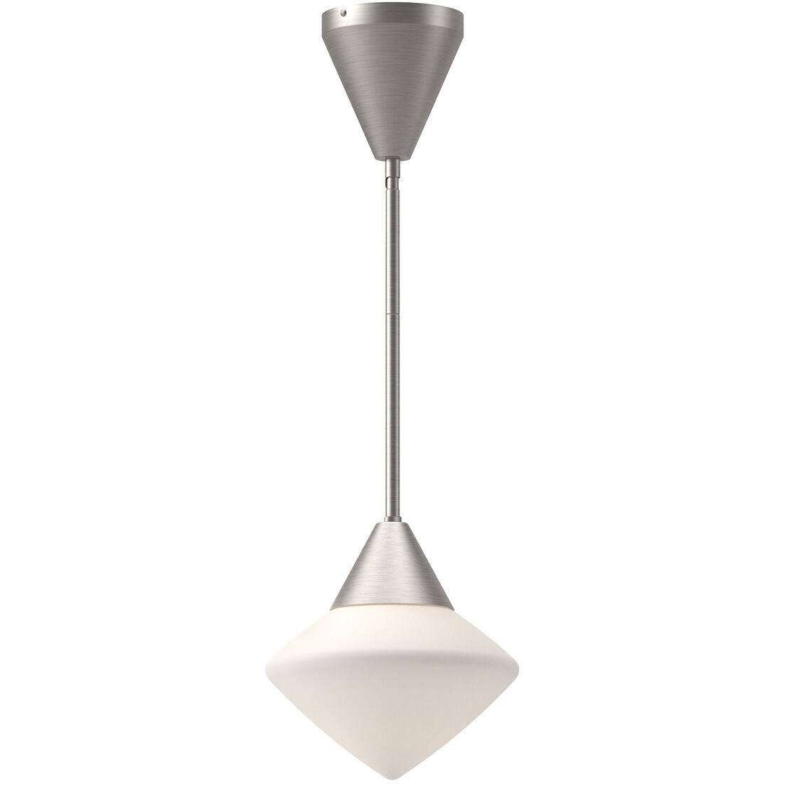 Alora Mood Nora 1 Light 8 inch Brushed Nickel/Opal Matte Glass Pendant Ceiling Light