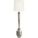 Visual Comfort Signature Collection Chapman & Myers Ruhlmann 1 Light 6.25 inch Antique Nickel Single Sconce Wall Light in Linen CHD2460AN-L - Open Box