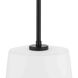 Clarion 1 Light 9 inch Matte Black Pendant Ceiling Light