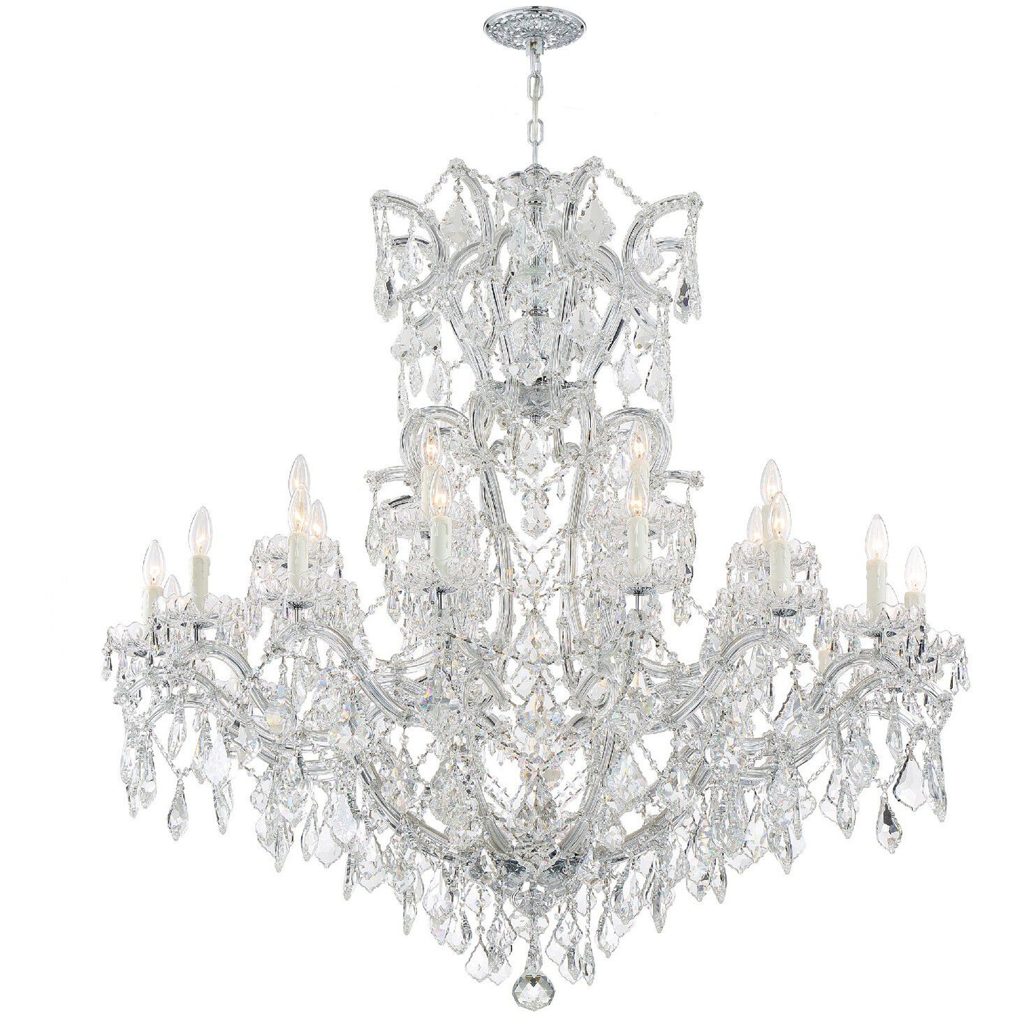Maria Theresa 25 Light 46 inch Polished Chrome Chandelier Ceiling Light in Clear Spectra