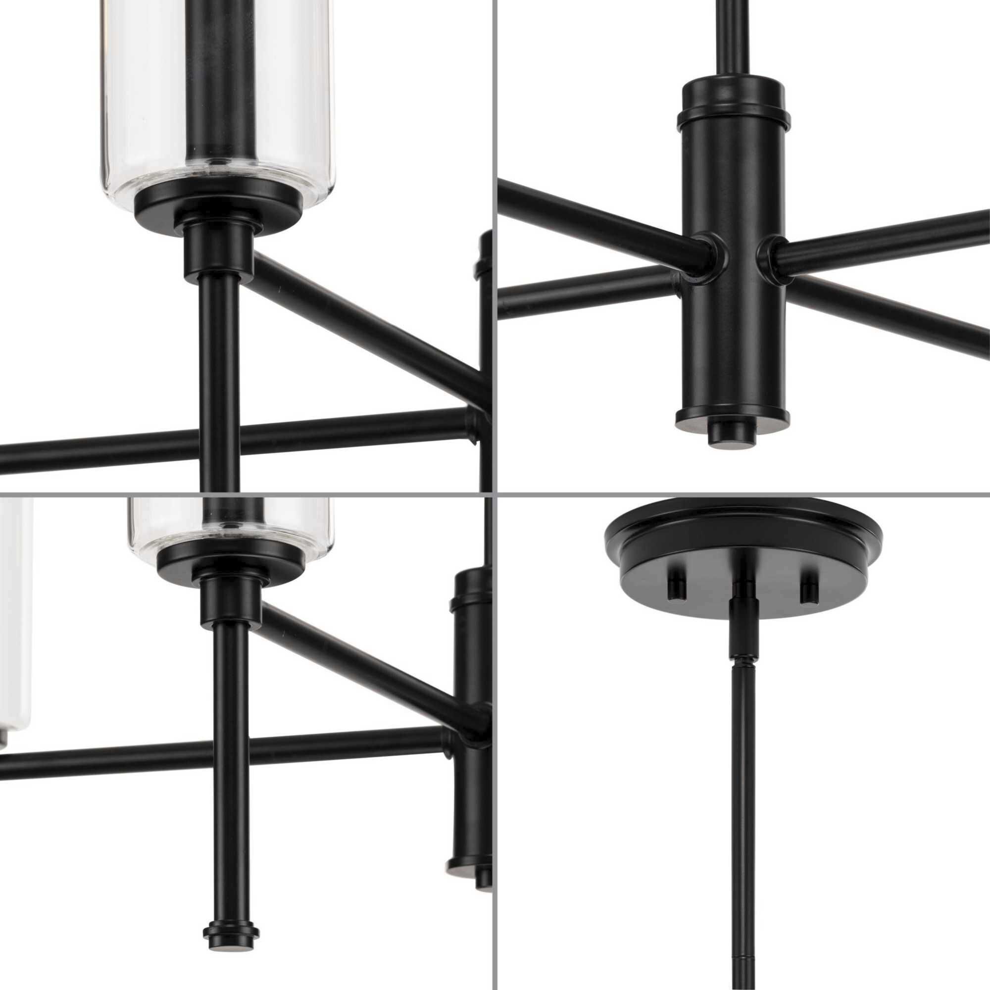 Elara 4 Light 23 inch Matte Black Chandelier Ceiling Light