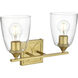 Harris 2 Light 15 inch Brass Bath Sconce Wall Light
