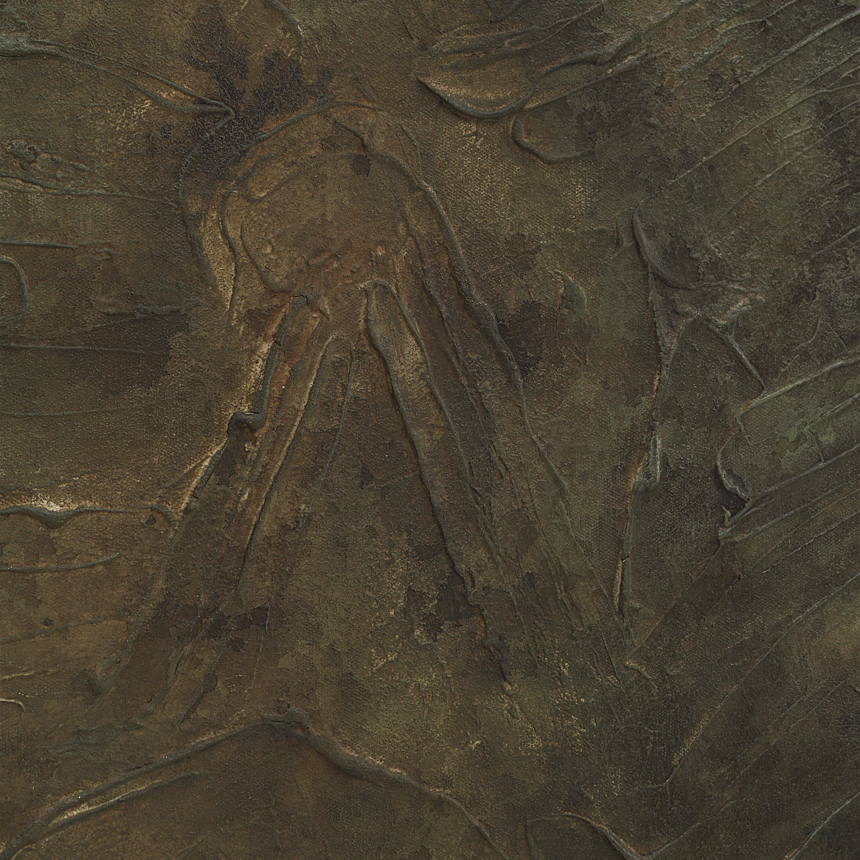 Beatrix Multicolor and Dark Oak Canvas Art