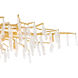 Forest 14 Light 60 inch Washed Lucerne Gold/Natural Semi-Flush Mount Ceiling Light, Aviva Stanoff Collection