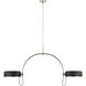 Thomas O'Brien Oso LED 54 inch Polished Nickel Linear Arched Pendant Ceiling Light in Matte Black