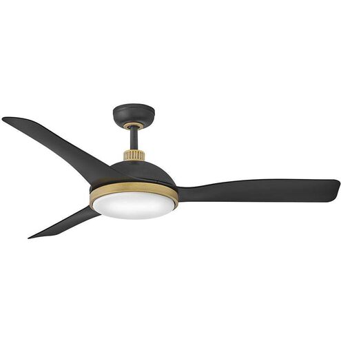 Alba 56 inch Matte Black with Heritage Brass with Matte Black Blades Smart Fan
