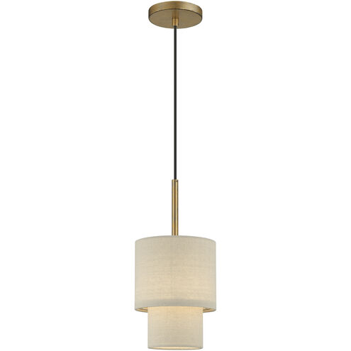 Bellingham 1 Light 7 inch Antique Gold Leaf Mini Pendant Ceiling Light