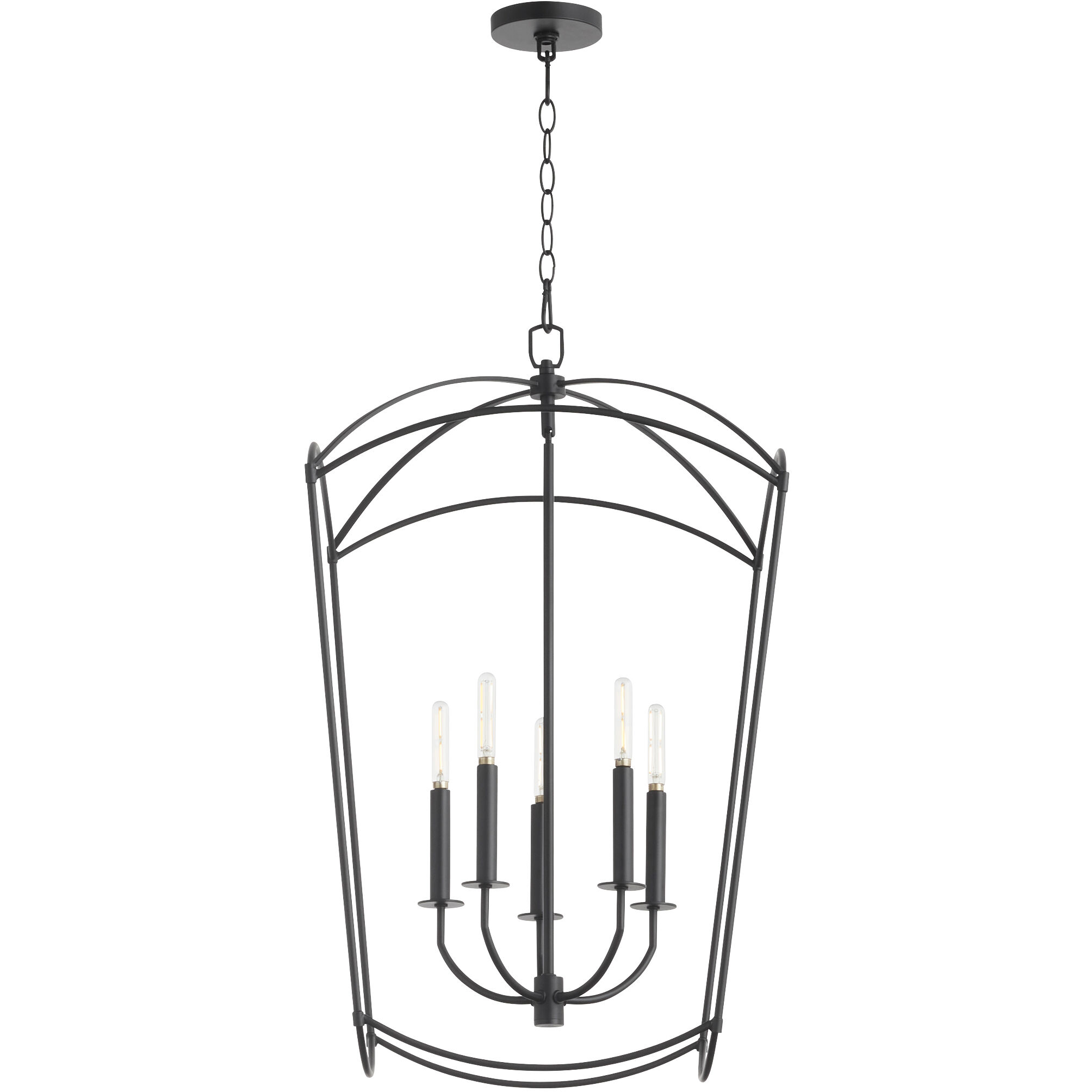 Mantle 5 Light 19 inch Matte Black Entry Ceiling Light