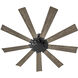 Turbine 60 inch Matte Black with Driftwood Blades Fan