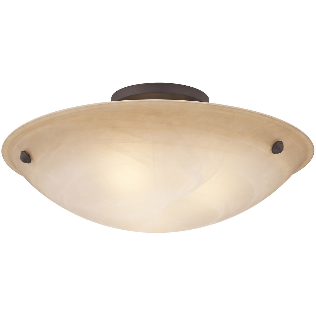 Oasis 3 Light 20 inch Bronze Semi-Flush Mount Ceiling Light
