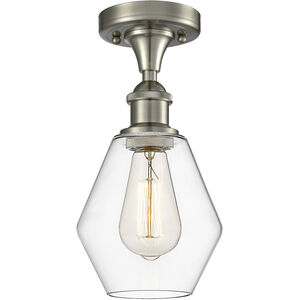 Ballston Cindyrella LED 6 inch Brushed Satin Nickel Semi-Flush Mount Ceiling Light in Clear Glass