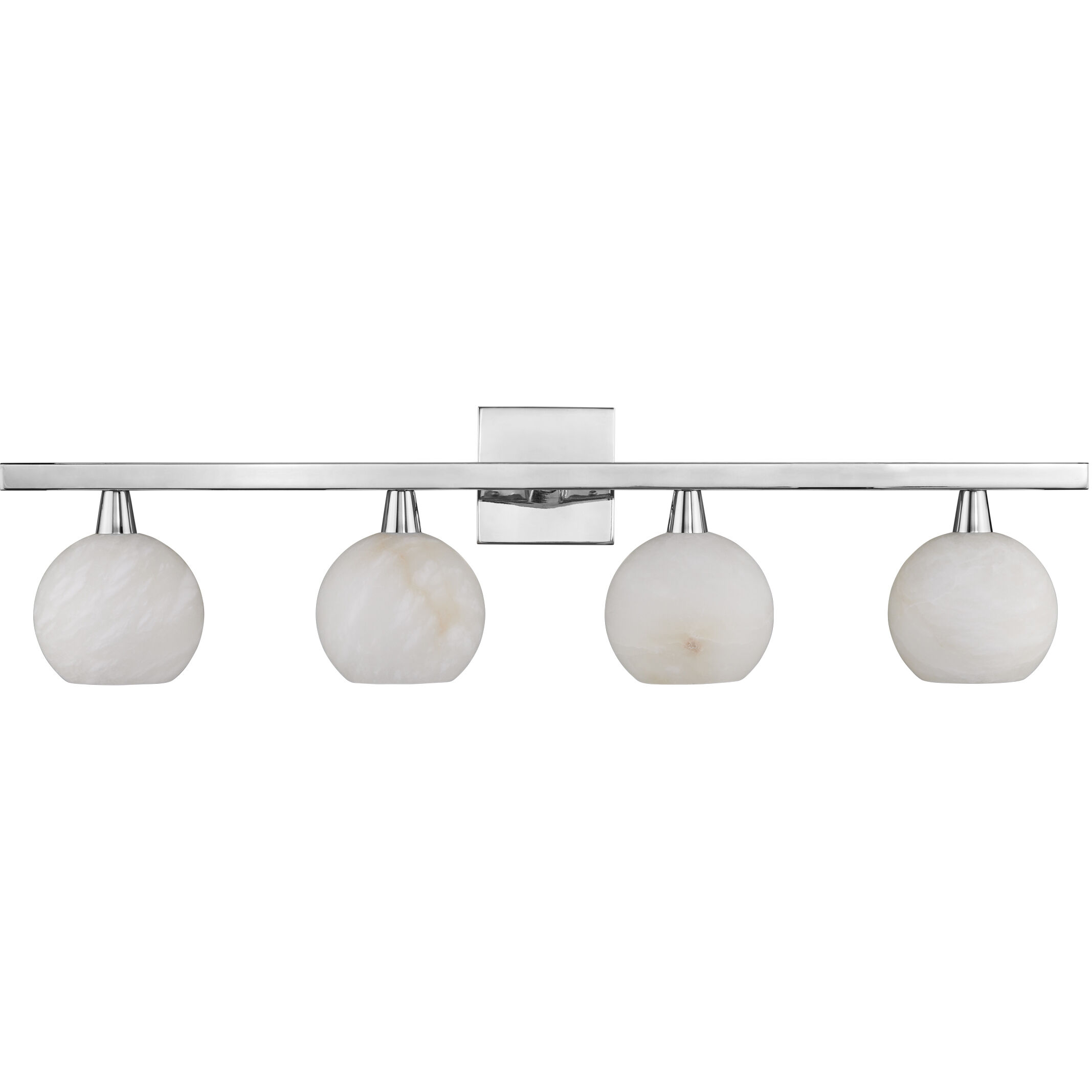 Bombelles 4 Light 38 inch Polished Nickel/Natural Bath Bar Wall Light
