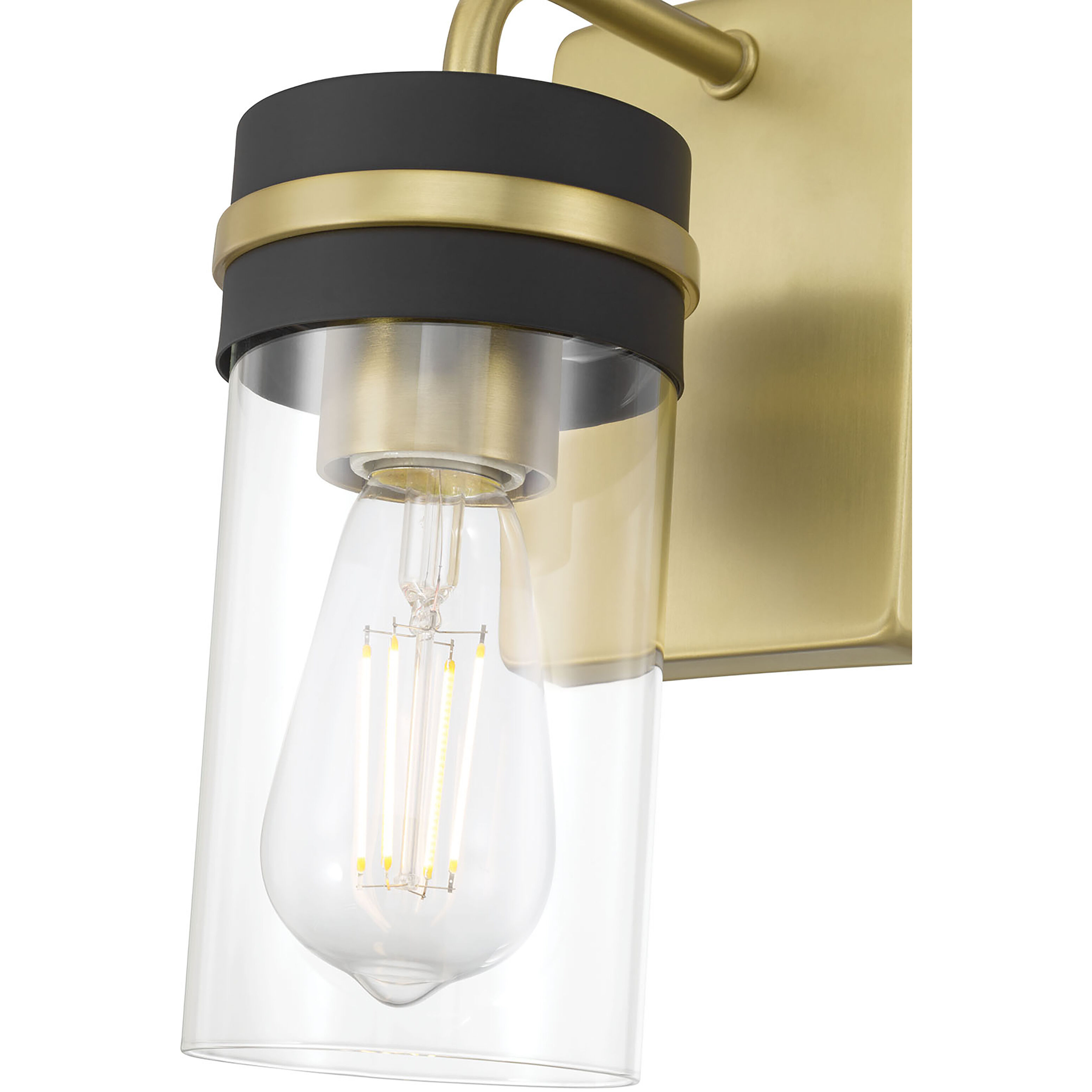 Marbridge 1 Light 4.25 inch Vintage Brass and Matte Black Wall Sconce Wall Light