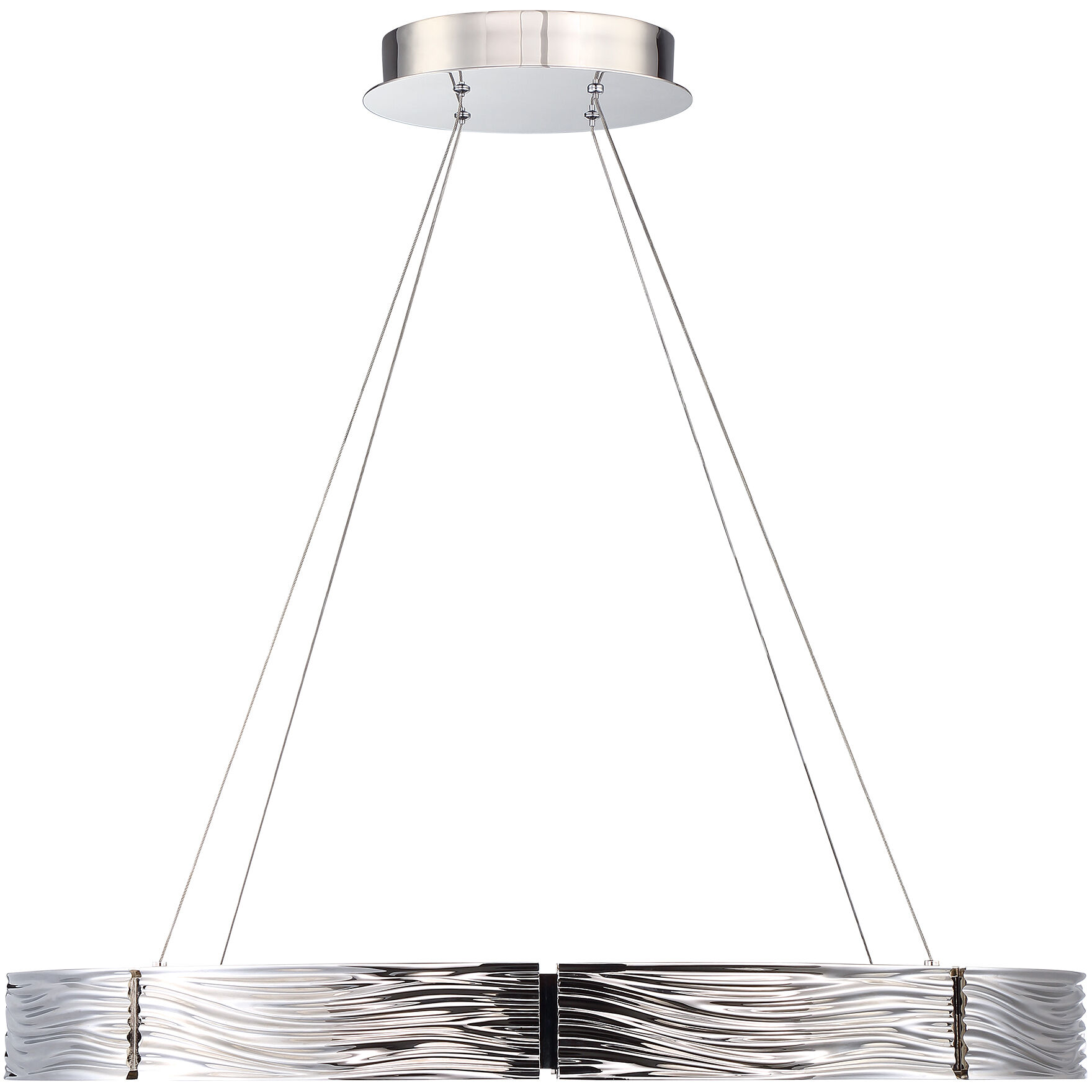 Zelda LED 29 inch Polished Nickel Chandelier Ceiling Light in 29in.