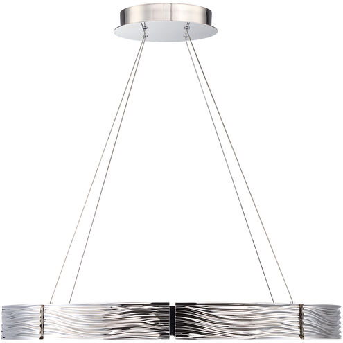 Zelda LED 29 inch Polished Nickel Chandelier Ceiling Light in 29in.
