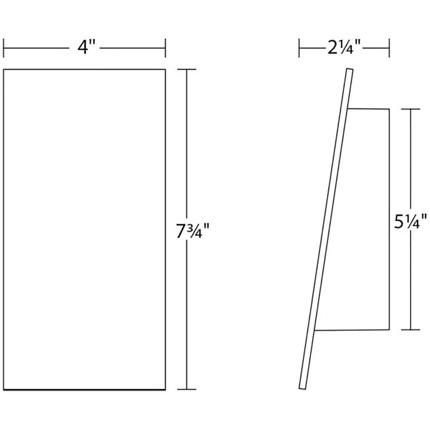 Angled Plane LED 8 inch Textured Gray Indoor-Outdoor Sconce, Inside-Out