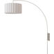 Scallop 1 Light 5 inch Satin Nickel Wall Mounted Arc Lamp Wall Light