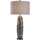 Lansing 33 inch 150.00 watt Charcoal and Clear with Heathered Grey Table Lamp Portable Light
