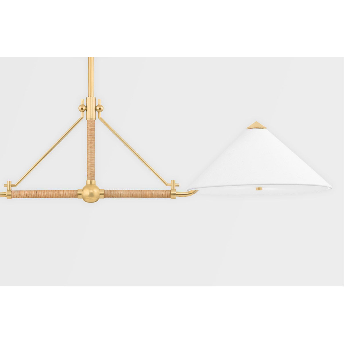 Williamsburg 4 Light 57 inch Aged Brass Island Light Ceiling Light