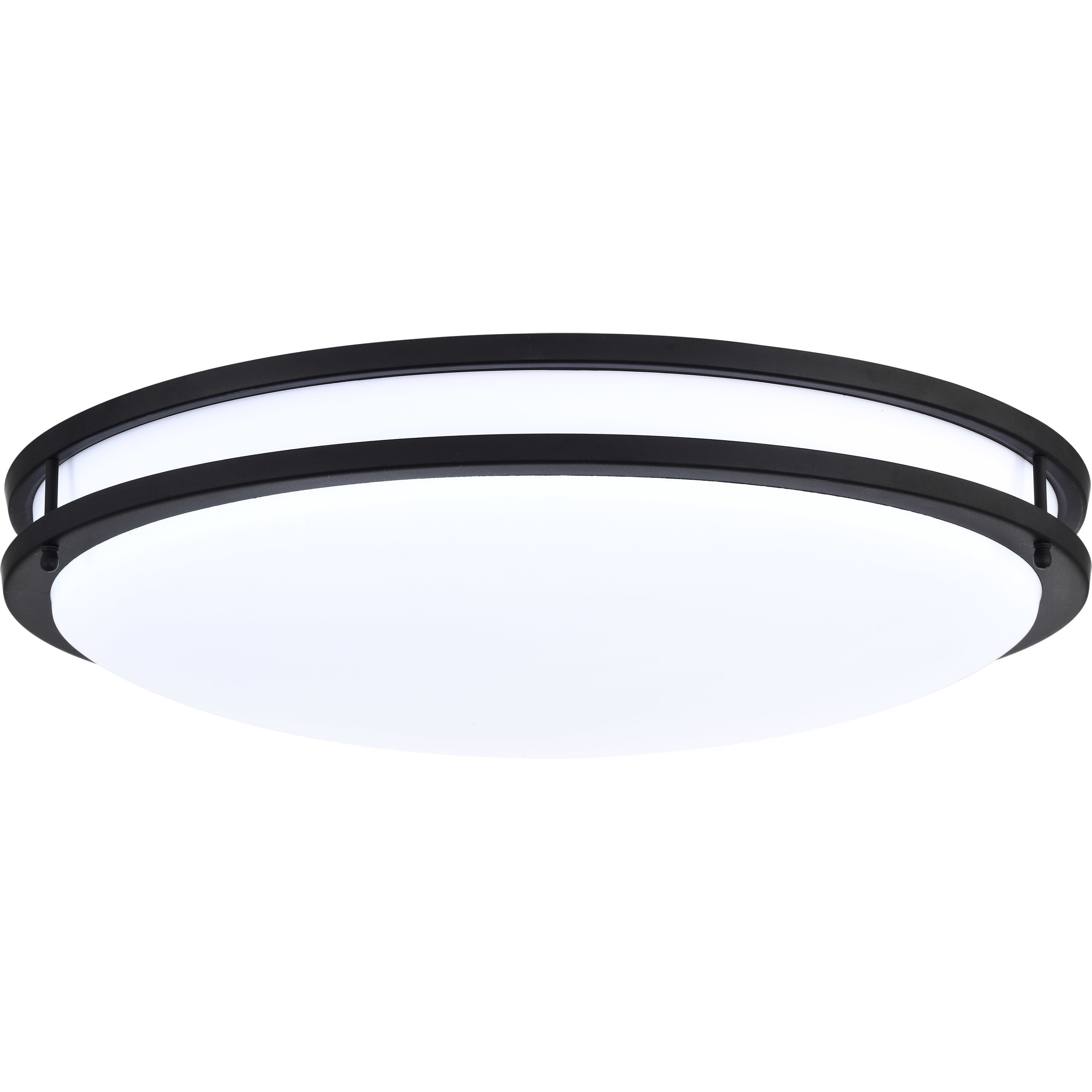 Glamour LED 24 inch Matte Black Flush Mount Ceiling Light