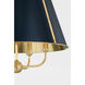 Cambridge 4 Light 20.25 inch Aged Brass/Darkest Blue Chandelier Ceiling Light