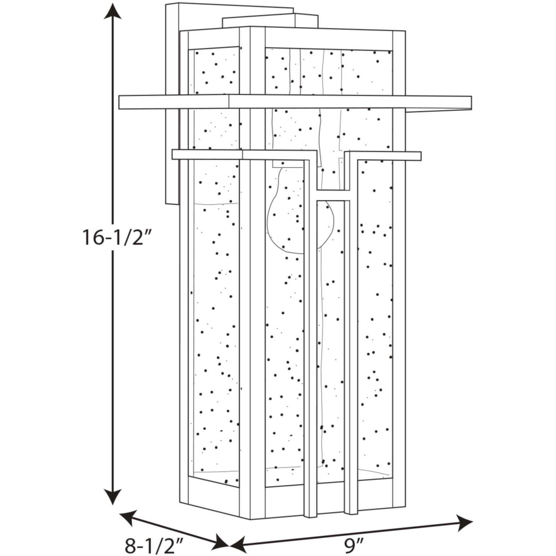Boxwood 1 Light 17 inch Antique Bronze Outdoor Wall Lantern, Large