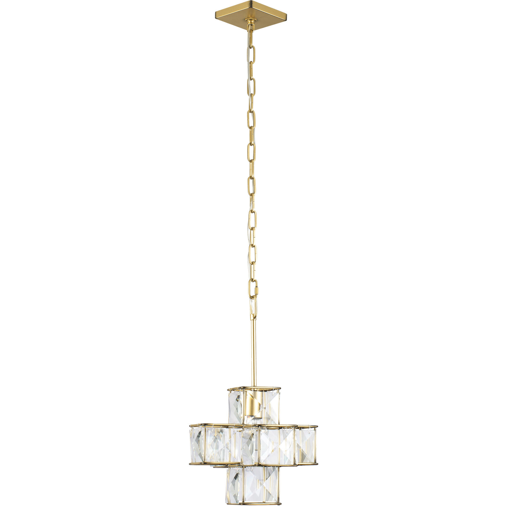 Cubic 1 Light 11.5 inch Calypso Gold Pendant Ceiling Light