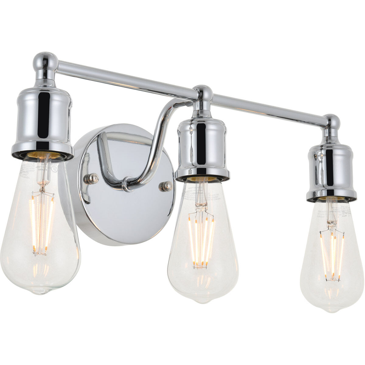 Serif 3 Light 15 inch Chrome Wall Sconce Wall Light