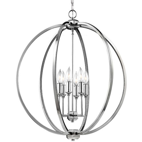 Sean Lavin Corinne 6 Light 24.5 inch Polished Nickel Pendant Ceiling Light