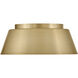 Tess 2 Light 14 inch Lacquered Brass Flush Mount Ceiling Light