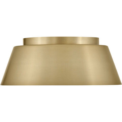 Tess 2 Light 14 inch Lacquered Brass Flush Mount Ceiling Light