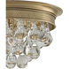 Worthing 1 Light 14 inch Antique Brass Flush Mount Ceiling Light