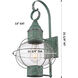 Ellington 1 Light 21.25 inch Verde Green Outdoor Sconce in Clear Glass, Brass Traditions by Innovations Lighting
