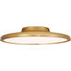 Peter Bristol Dot LED 16.5 inch Natural Brass Flush Mount Ceiling Light