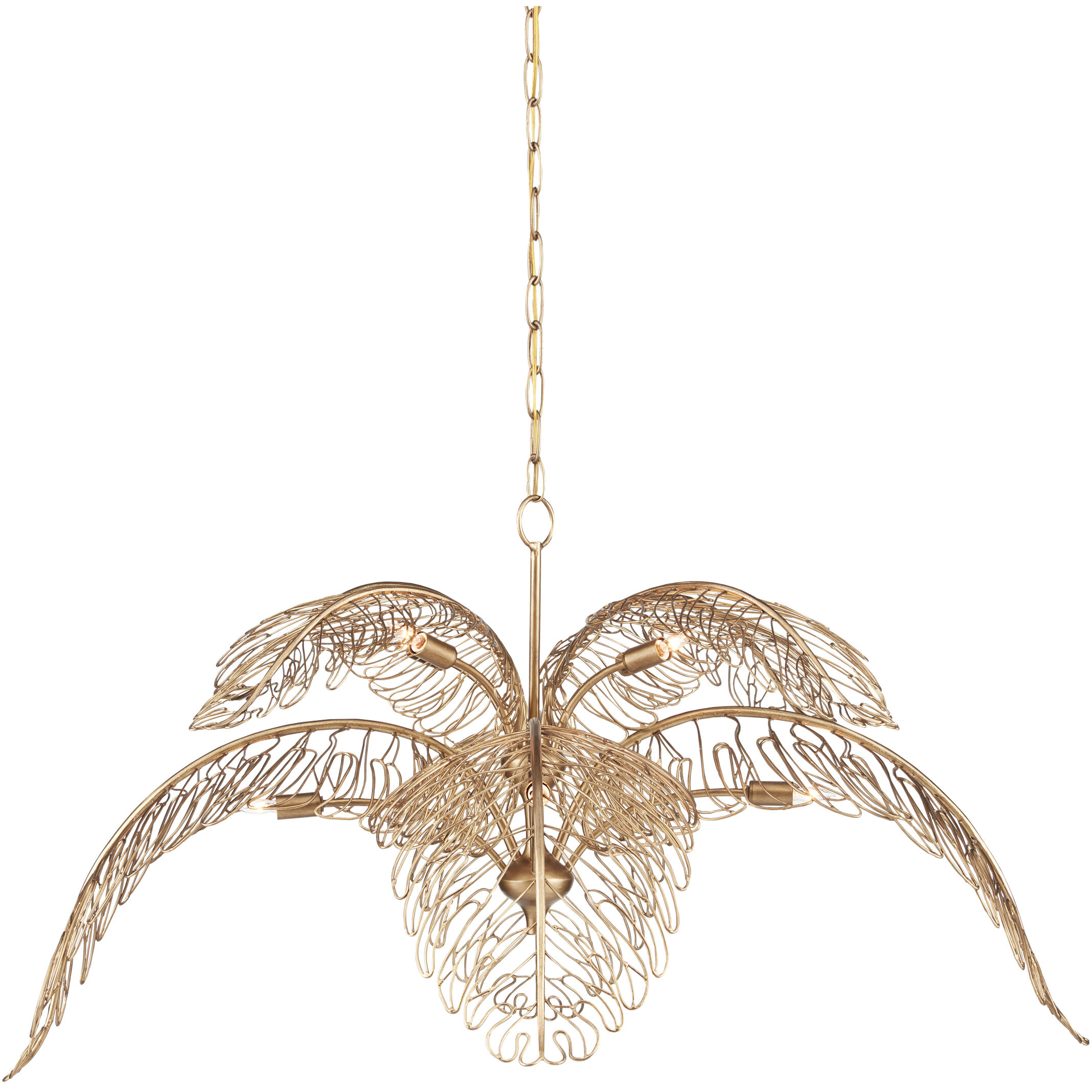 Taormina 8 Light 49.75 inch Brass Chandelier Ceiling Light