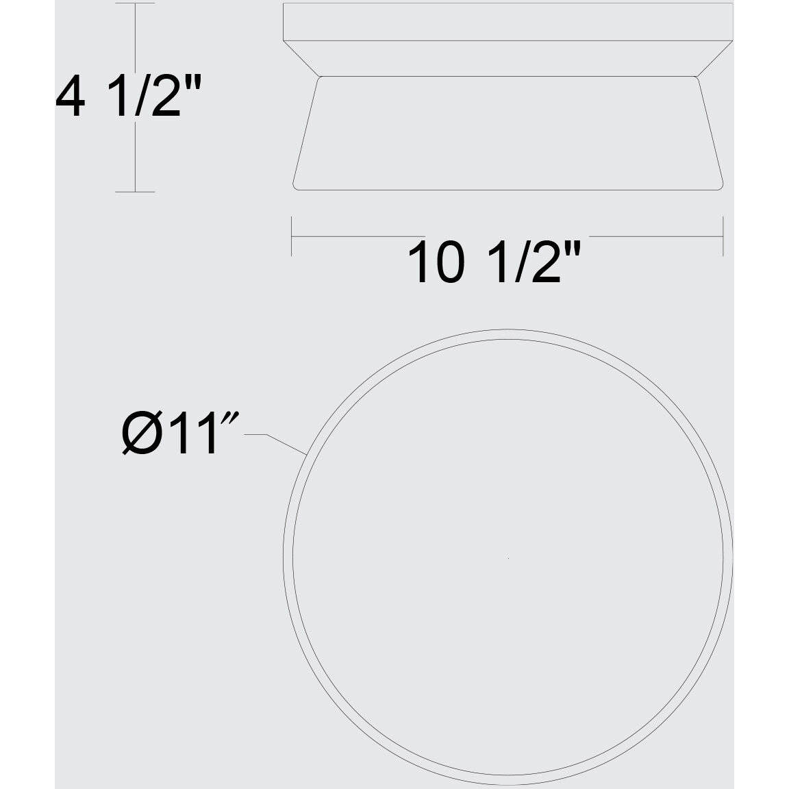 Skirt LED 11 inch Sand Black Outdoor Flush Mount