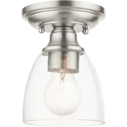 Montgomery 1 Light 5 inch Brushed Nickel Flush Mount Ceiling Light