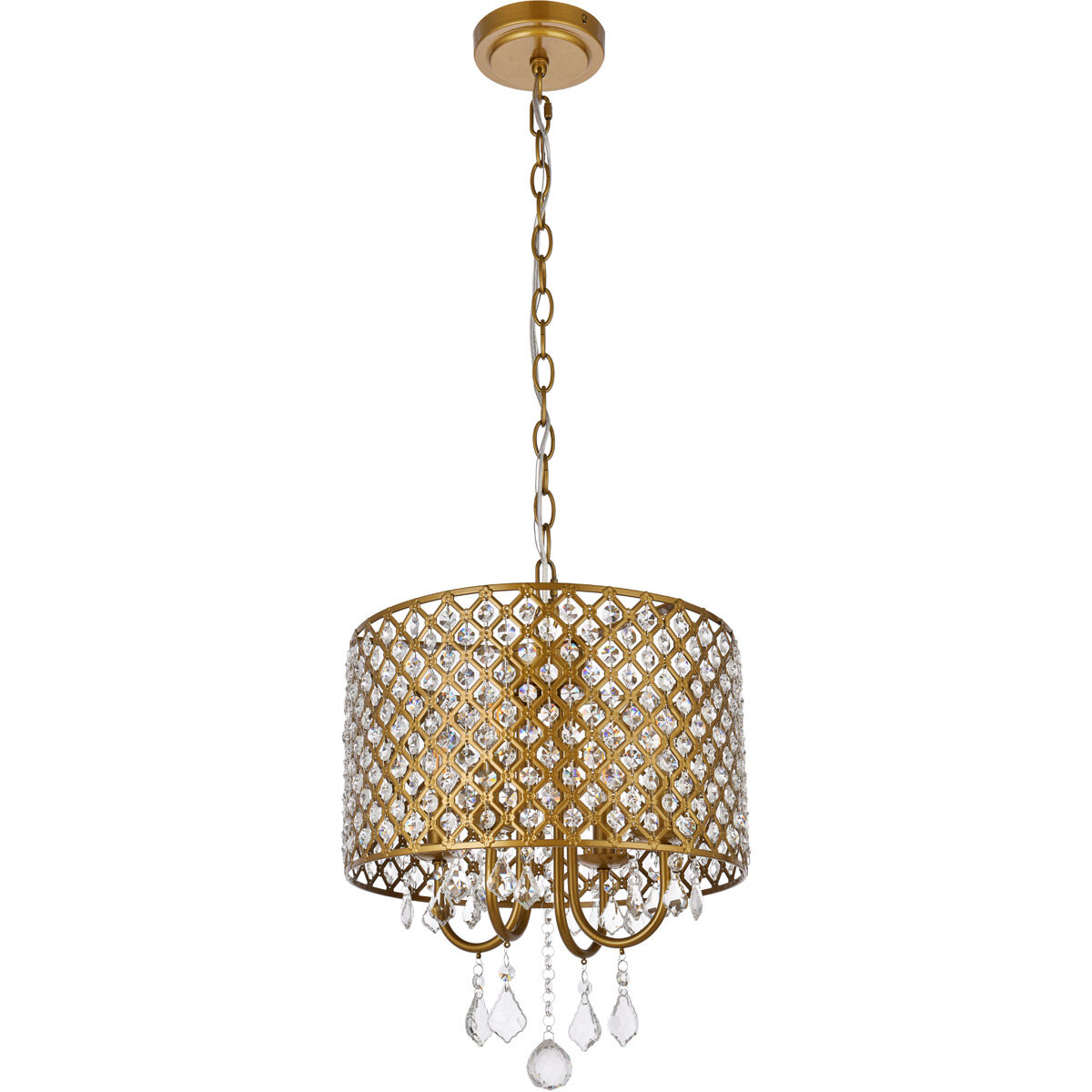 Elise 4 Light 14 inch Brass Pendant Ceiling Light